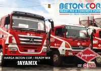 harga beton cor ready mix jayamix